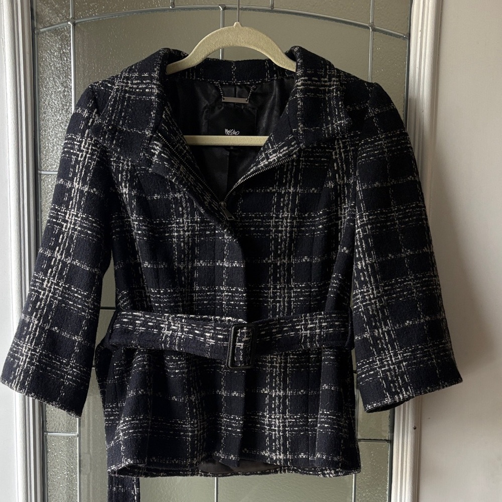 Mossino Black Plaid Jacket